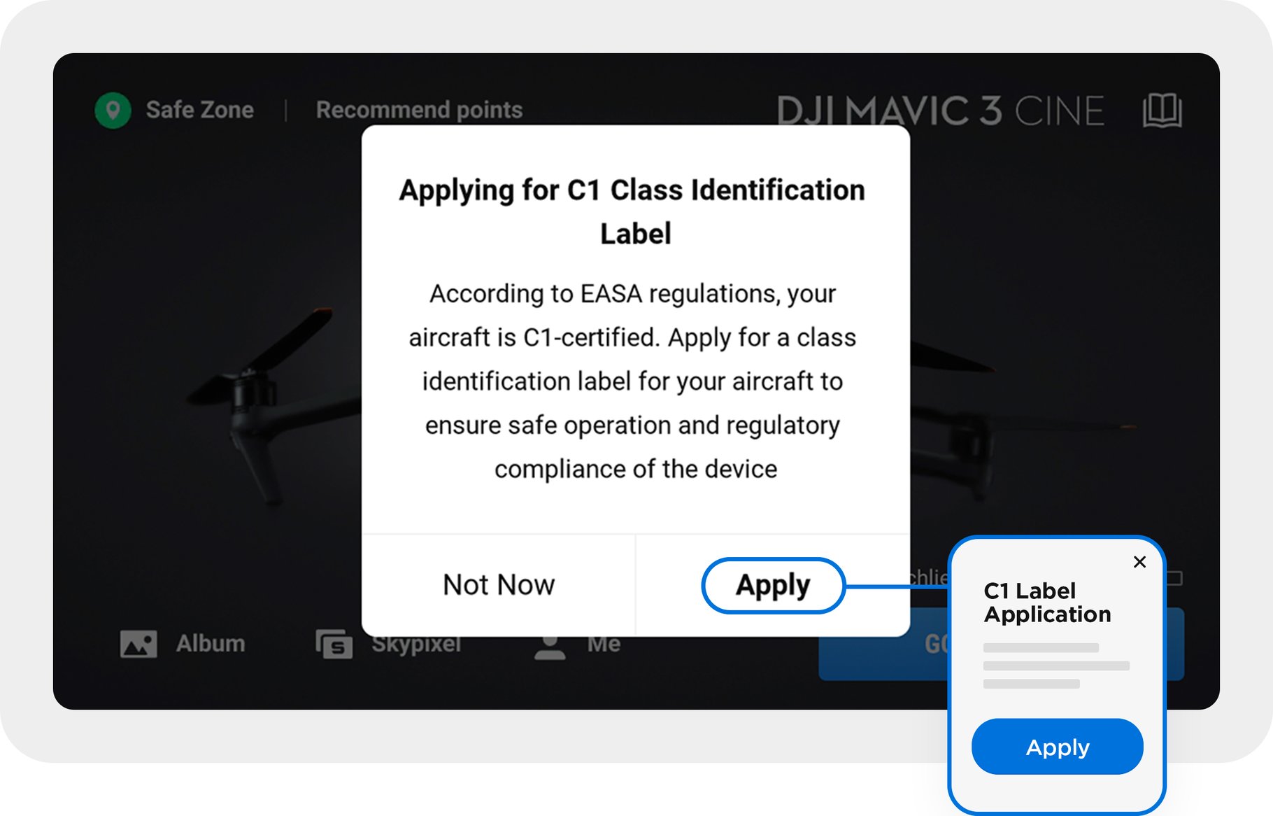 Europe the c1 label for your mavic 3 cine is available here s how